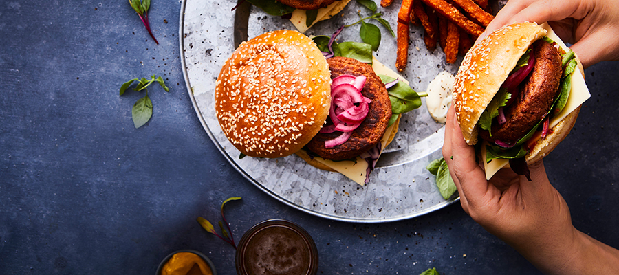 radicle plant-based protein burger