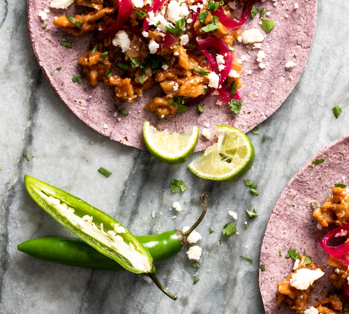taco with plant-based ingredients